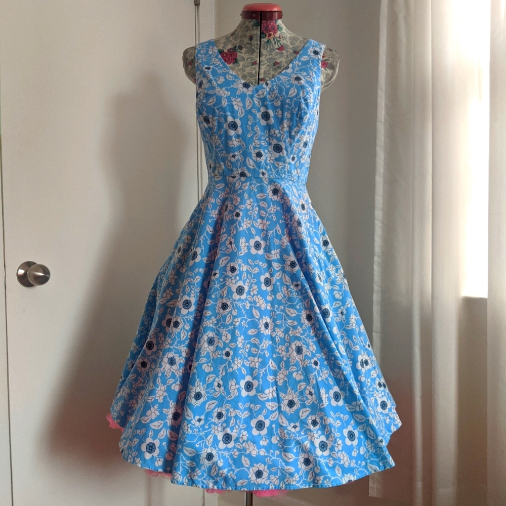 Pale blue swing dress